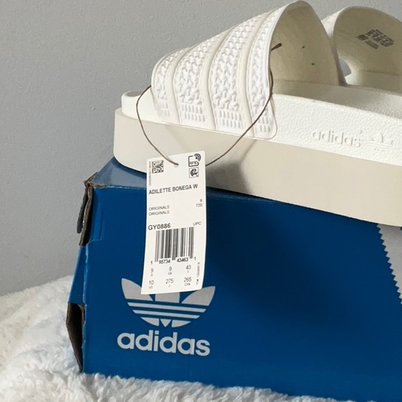 Adidas ADILETTE BONEGA W White/White Size10 (W) - Picture 7 of 7